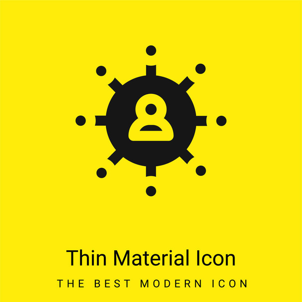 Boss icono de material amarillo brillante mínimo - Vector, Imagen
