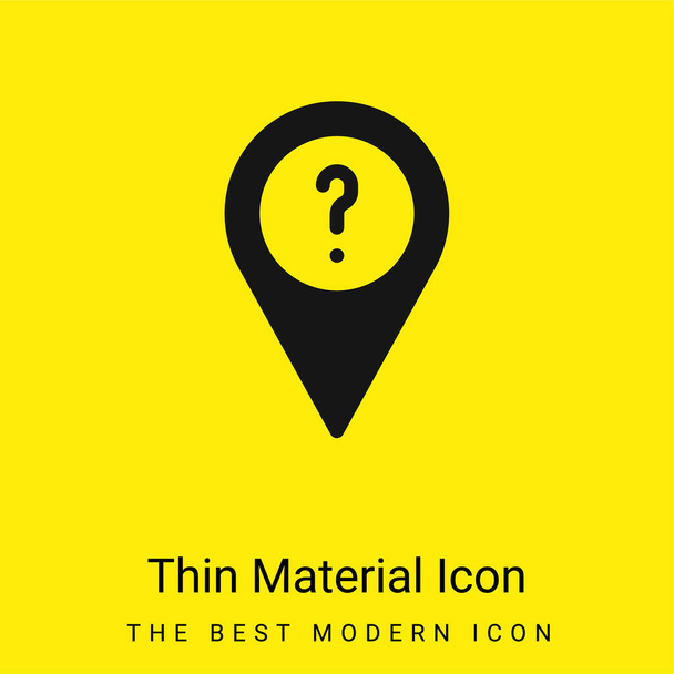 Pregunte mínimo icono de material amarillo brillante - Vector, imagen