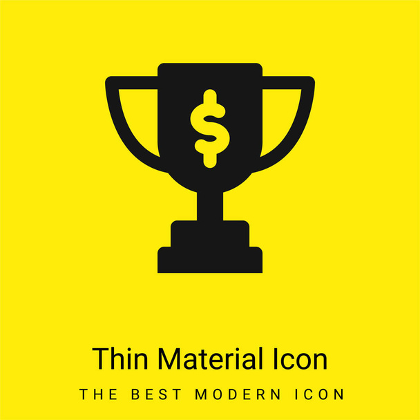 受賞最小限の明るい黄色の材料アイコン - ベクター画像