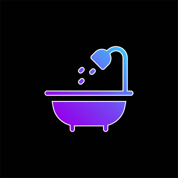 Icona vettoriale gradiente blu bagno - Vettoriali, immagini