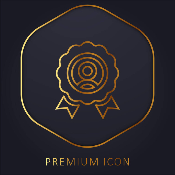 Best Employee golden line premium logo or icon - Vector, Image