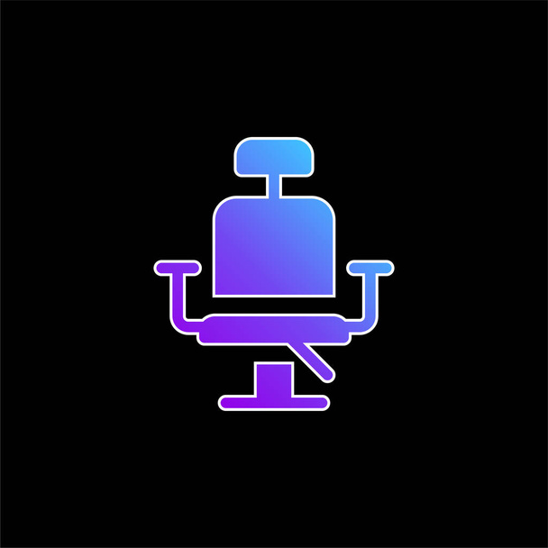 Barber Chair blue gradient vector icon - Vector, Image