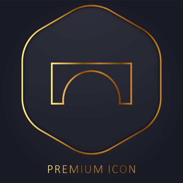 Arch gouden lijn premium logo of pictogram - Vector, afbeelding