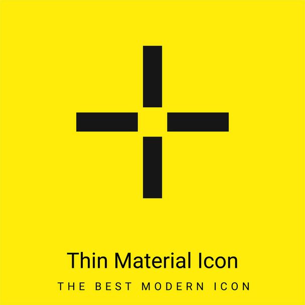 Krvácení minimální jasně žlutý materiál ikona - Vektor, obrázek