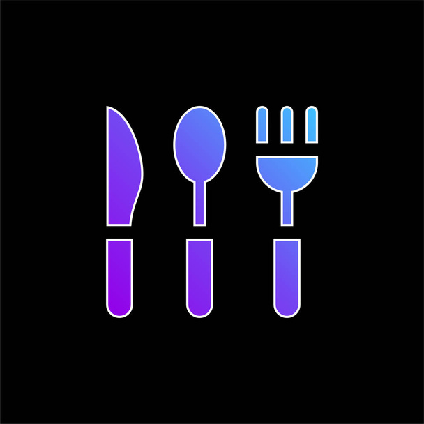 Baby Cutlery ícone vetor gradiente azul - Vetor, Imagem