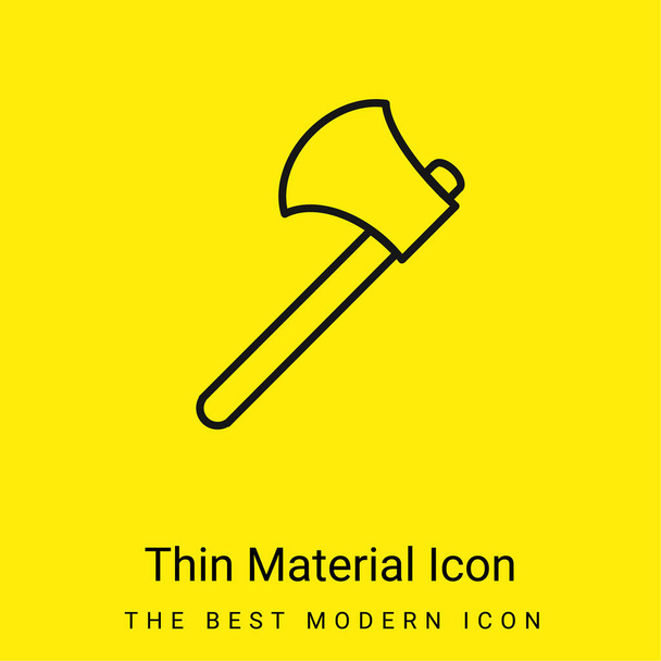 Ax Décrivez l'icône matérielle jaune vif minimale - Vecteur, image