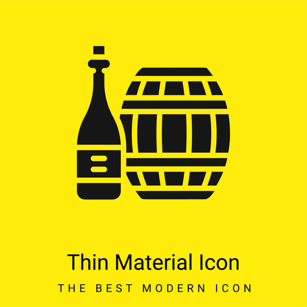 Barel minimální jasně žlutý materiál ikona - Vektor, obrázek