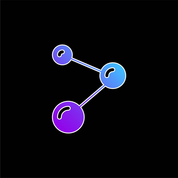 Átomos azul gradiente vector icono - Vector, Imagen