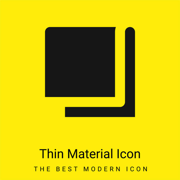 Blanket minimal bright yellow material icon - Vector, Image