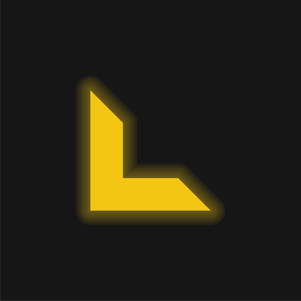 Icône néon jaune brillant abstrait - Vecteur, image