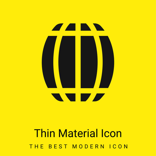 Baril minimal jaune vif icône matérielle - Vecteur, image