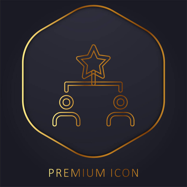 Best golden line premium logo or icon - Vector, Image