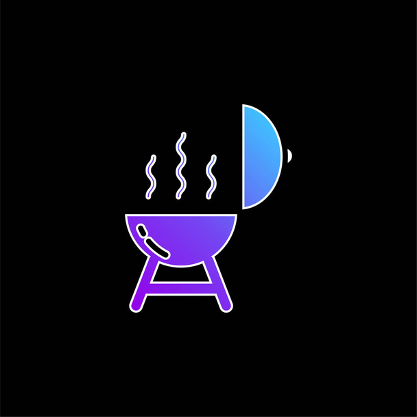 Значок синего градиента барбекю - Вектор,изображение