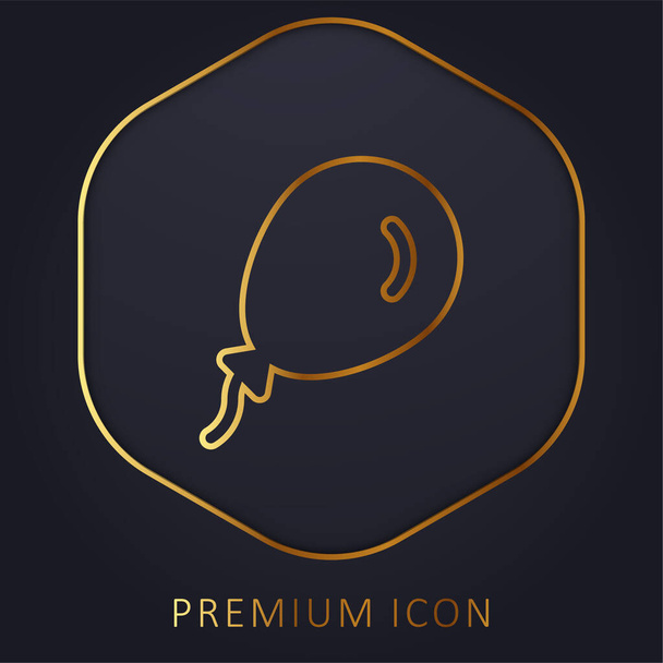 Balloon golden line premium logo or icon - Vector, Image