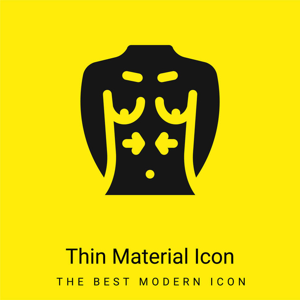 Seno icona minimale materiale giallo brillante - Vettoriali, immagini