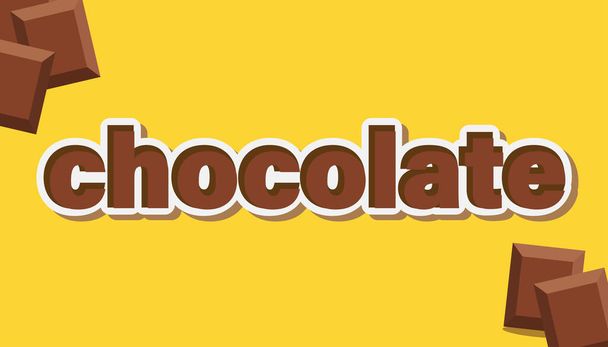 Editable Chocolate Text Effects Template with 3d style use for business logo and brand - Vector, Imagen