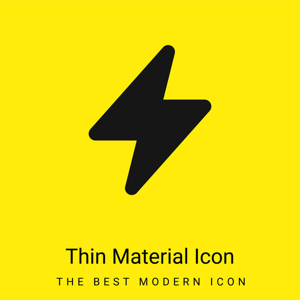 Bolt minimal bright yellow material icon - Vector, Image