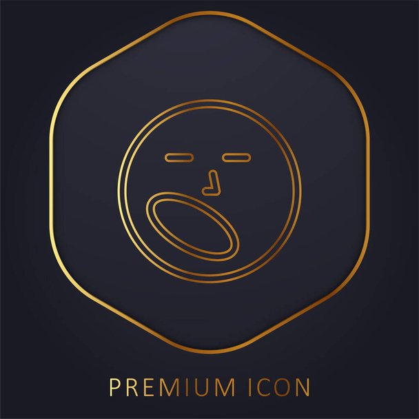 Boring golden line premium logo or icon - Vector, Image