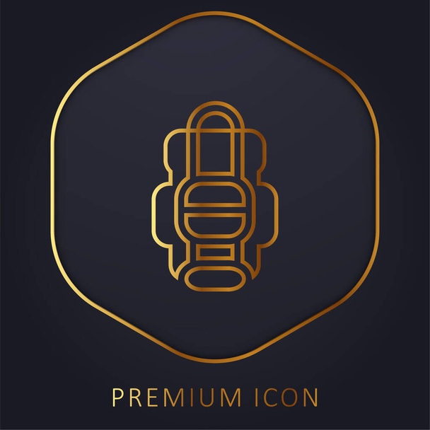 Zak gouden lijn premium logo of pictogram - Vector, afbeelding