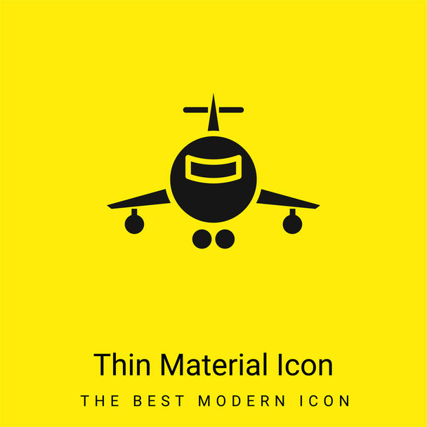 Пиктограмма самолета из ярко-желтого материала - Вектор,изображение