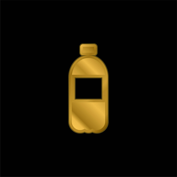 Beverage gold plated metalic icon or logo vector - Vector, Image