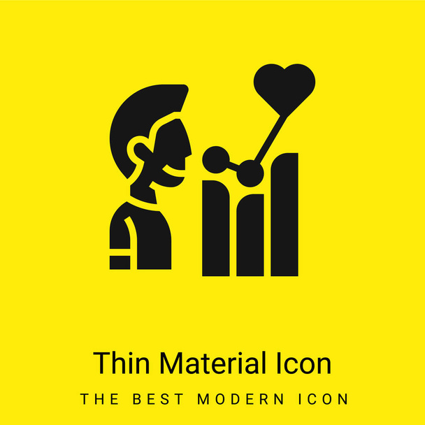 Affectief minimaal helder geel materiaal icoon - Vector, afbeelding