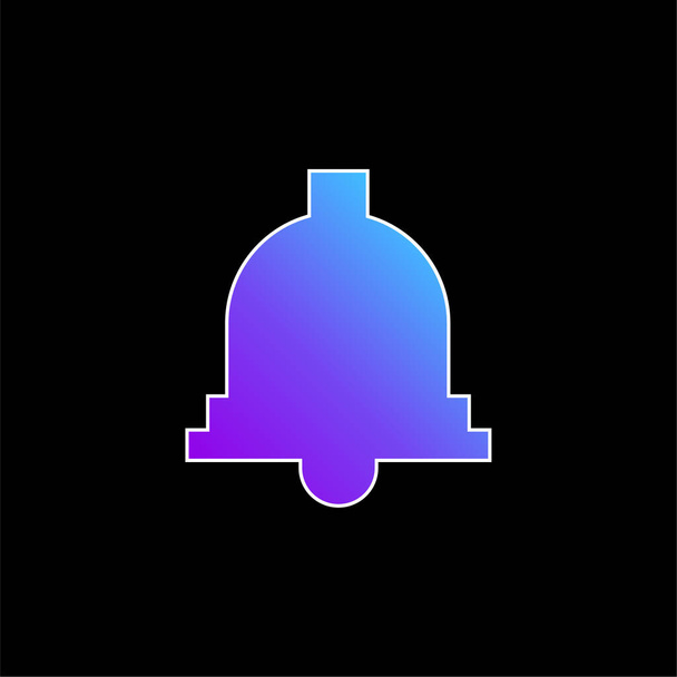 Campana azul gradiente vector icono - Vector, Imagen