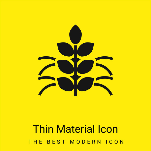 Agronomy minimal bright yellow material icon - Vector, Image
