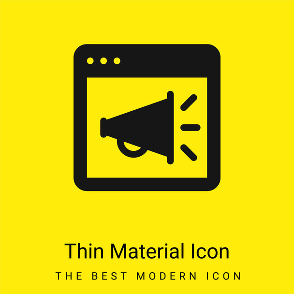 Mainonta minimaalinen kirkkaan keltainen materiaali kuvake - Vektori, kuva