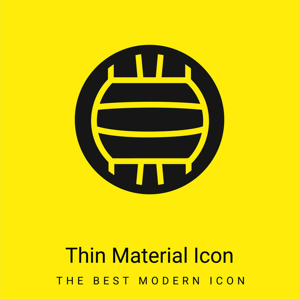 Баскетбольный мяч минимальная ярко-желтая икона материала - Вектор,изображение