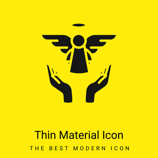 Engel minimale leuchtend gelbe Material Symbol - Vektor, Bild
