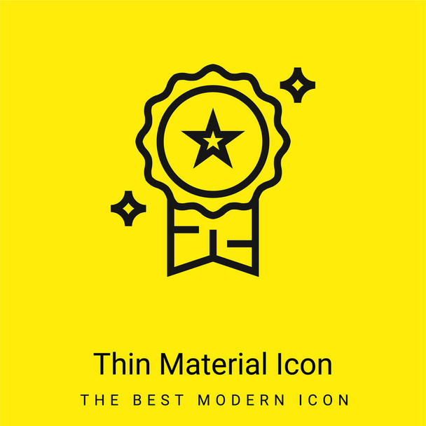 Beste minimale helder geel materiaal icoon - Vector, afbeelding