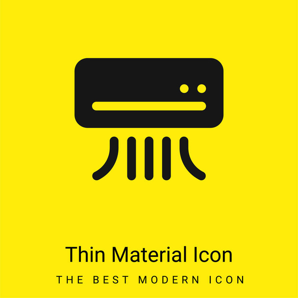 Aria condizionata minimale brillante icona materiale giallo - Vettoriali, immagini