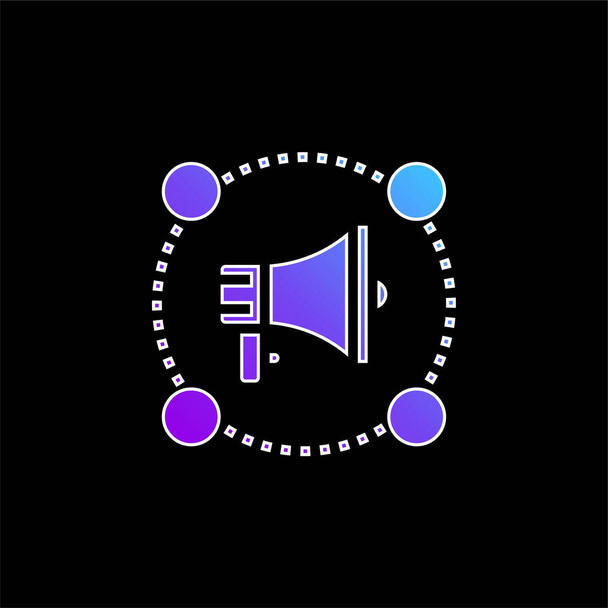 Партнерський маркетинг синій градієнт Векторний значок
 - Вектор, зображення