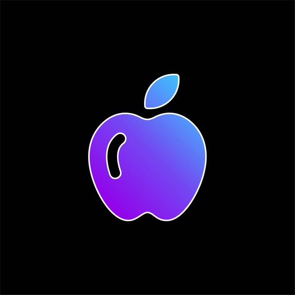 Блакитний градієнтний вектор яблука - Вектор, зображення