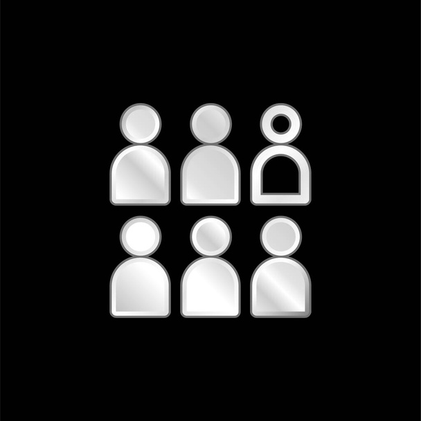 Auditoire icône métallique argentée - Vecteur, image