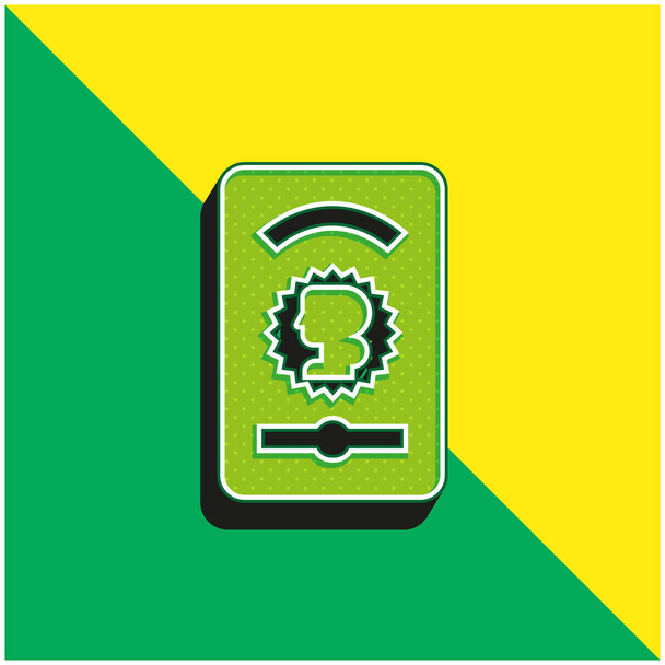 Ace Of Gold Πράσινο και κίτρινο σύγχρονο 3d εικονίδιο διάνυσμα λογότυπο - Διάνυσμα, εικόνα
