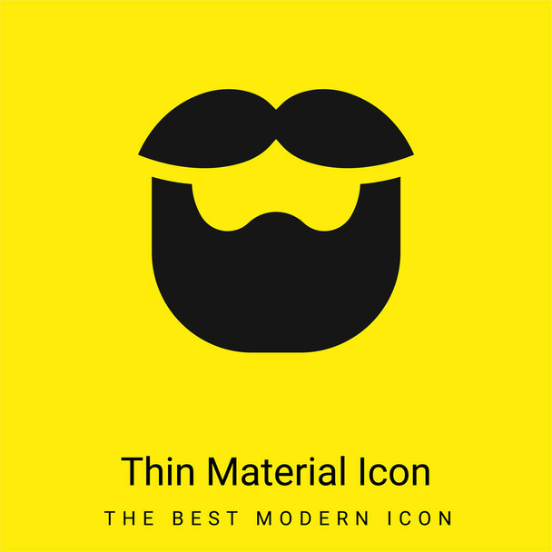 Bart minimal leuchtend gelbes Material Symbol - Vektor, Bild