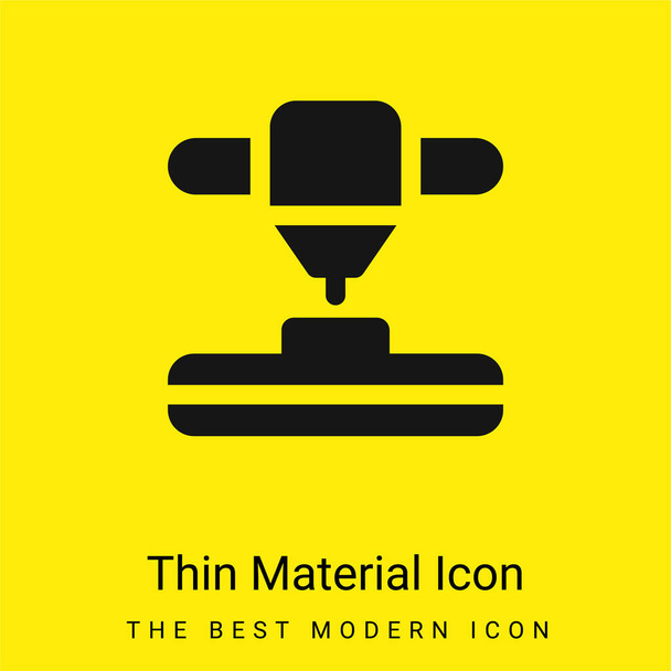Imprimante 3d minimaliste jaune vif icône matérielle - Vecteur, image