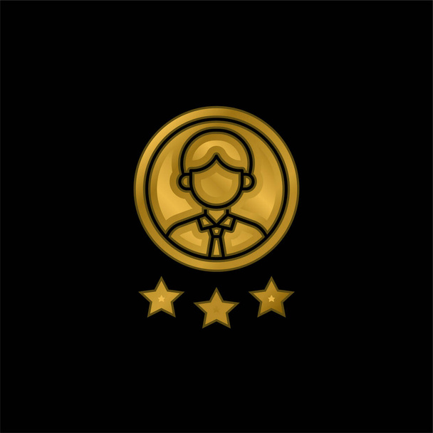Кращий працівник золотий металевий значок або вектор логотипу
 - Вектор, зображення