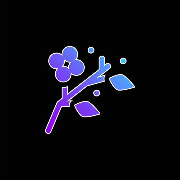 Icona vettoriale gradiente blu fiore - Vettoriali, immagini