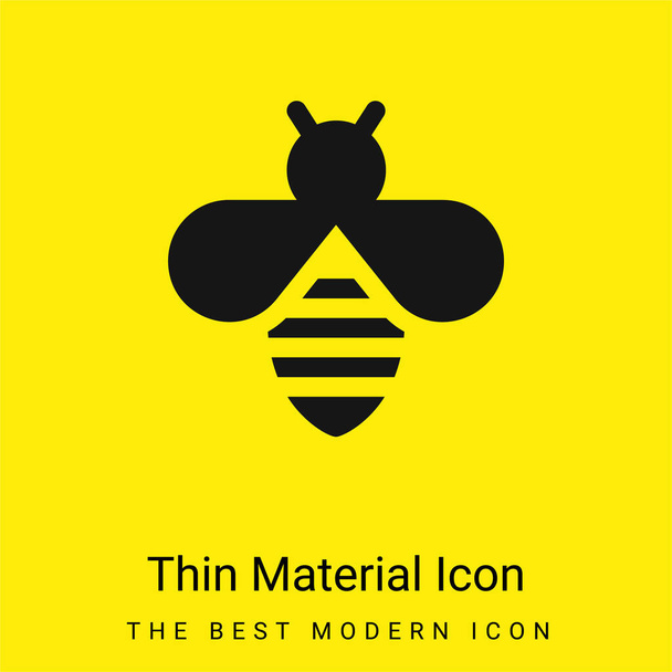 Mehiläinen minimaalinen kirkkaan keltainen materiaali kuvake - Vektori, kuva