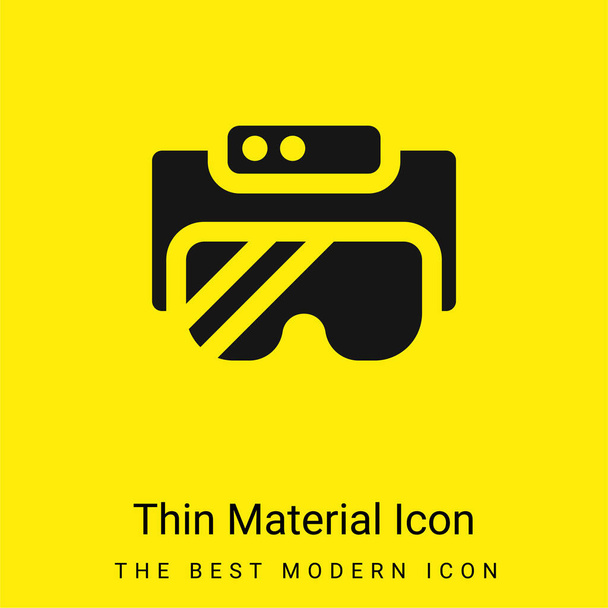Ar szemüveg minimális fényes sárga anyag ikon - Vektor, kép