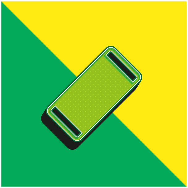 Band Aid Grünes und gelbes modernes 3D-Vektor-Symbol-Logo - Vektor, Bild