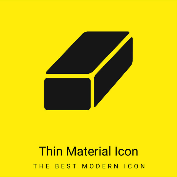 Negro ladrillo mínimo icono de material amarillo brillante - Vector, Imagen