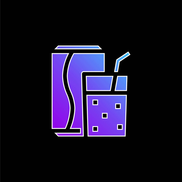 Ícone de vetor gradiente azul de bebida - Vetor, Imagem