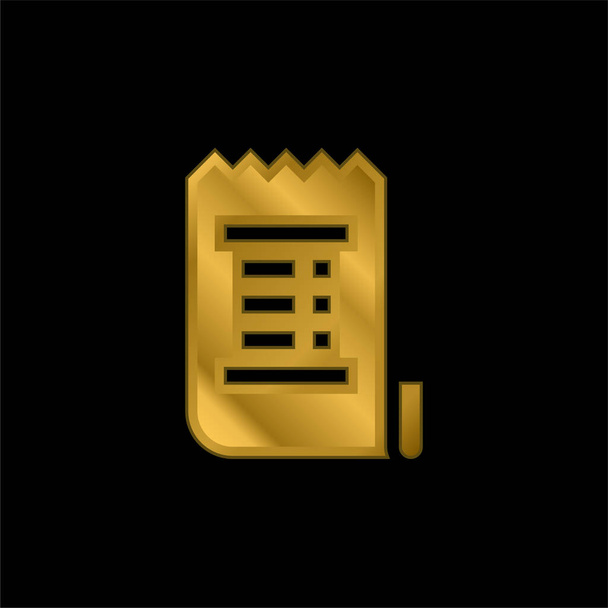 Bill banhado a ouro ícone metálico ou vetor logotipo - Vetor, Imagem