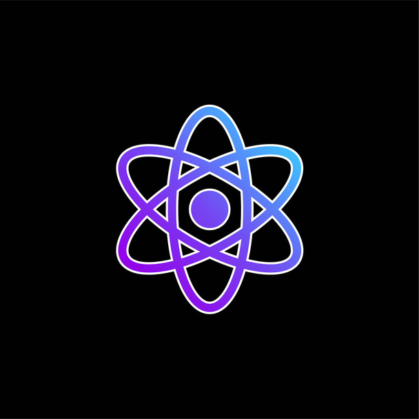 Atom mavi gradyan vektör simgesi - Vektör, Görsel