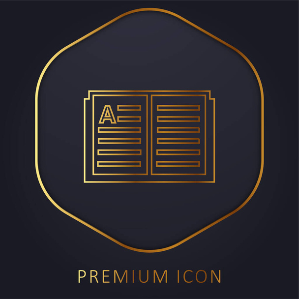 Altın satır premium logosu ya da simgesi - Vektör, Görsel