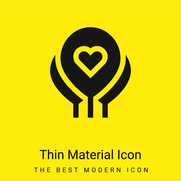 Balony minimalna jasnożółta ikona materiału - Wektor, obraz